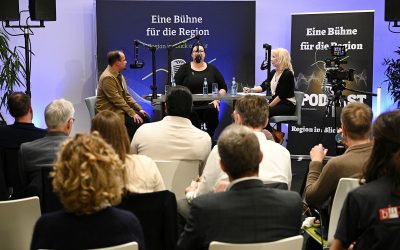 Moderation der Live-Podcast-Premiere: Region im Blick on Tour, AOK Emmendingen